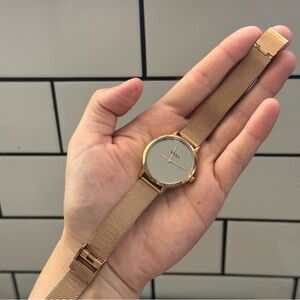 DKNY Stainless Steel Gold Adjustable Analog Watch- Womens